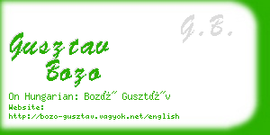 gusztav bozo business card