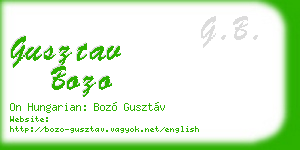 gusztav bozo business card